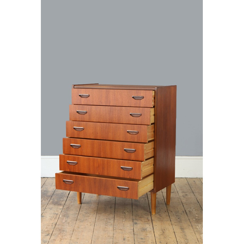 Mid Century Danish Teak Chest of Drawers - 1960s