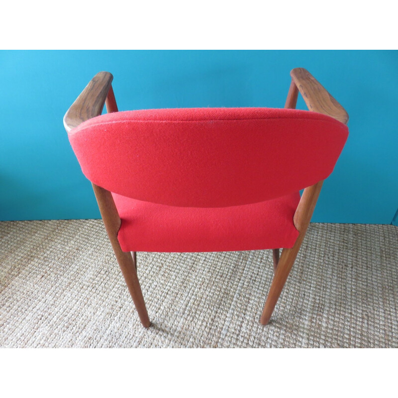 Pair of red armchairs, Erik KIRKEGAARD - 1960s