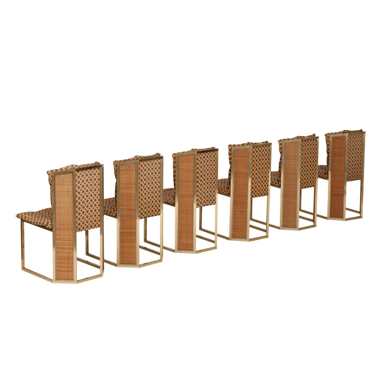 Set of 6 Italian Dining Chairs, Romeo Rega - 1970s