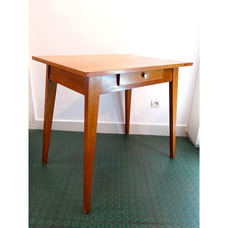 Bureau ou table avec pied compas - 1950