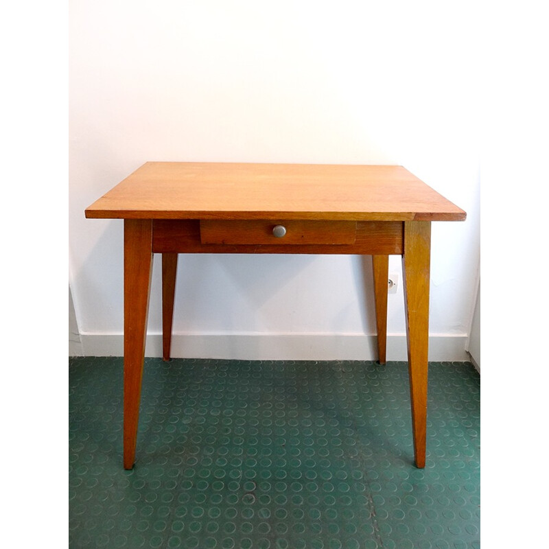 Bureau ou table avec pied compas - 1950