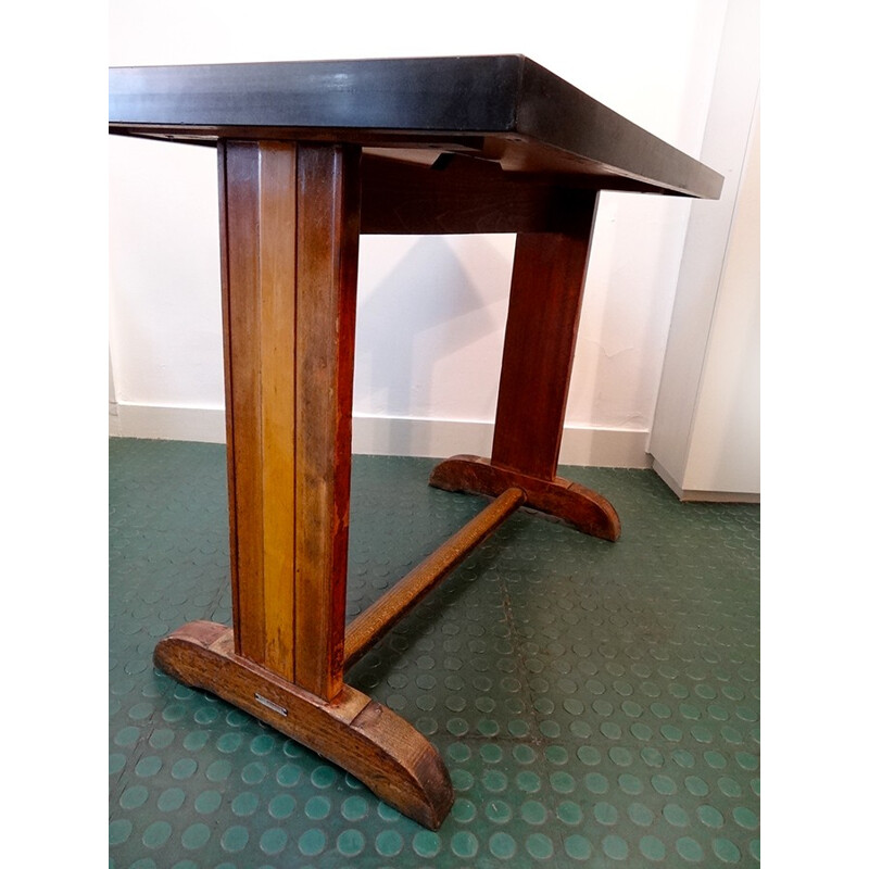 Vintage table in red formica Martin Meallet - 1930s