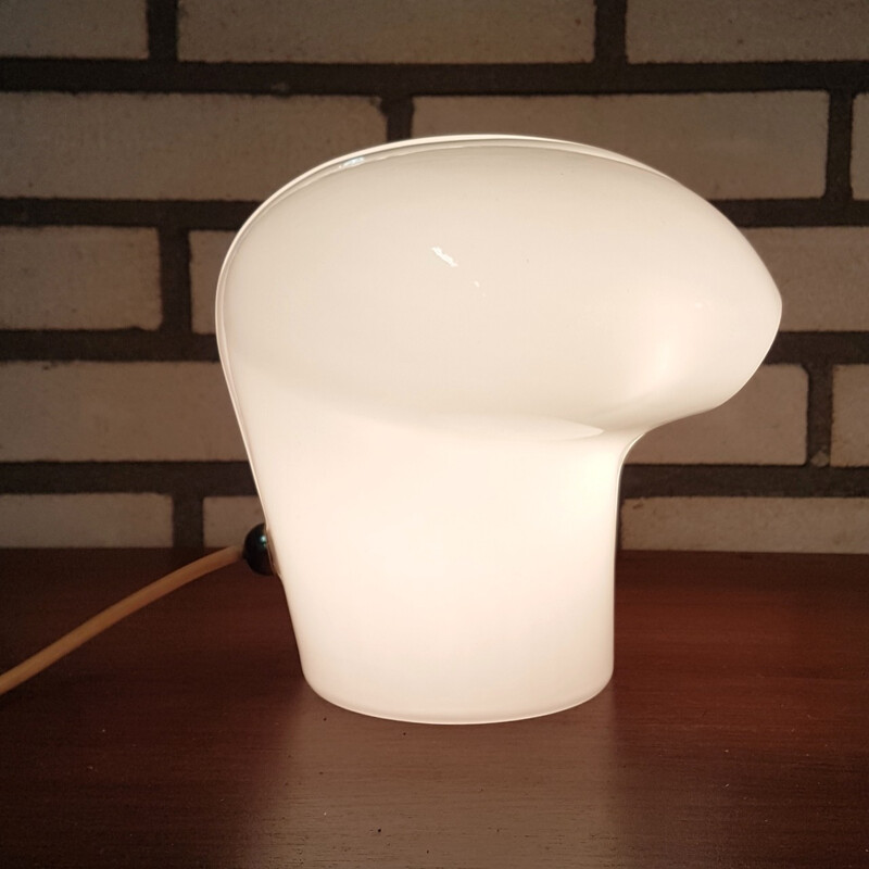 Lampe vintage en verre de Murano blanche - 1960