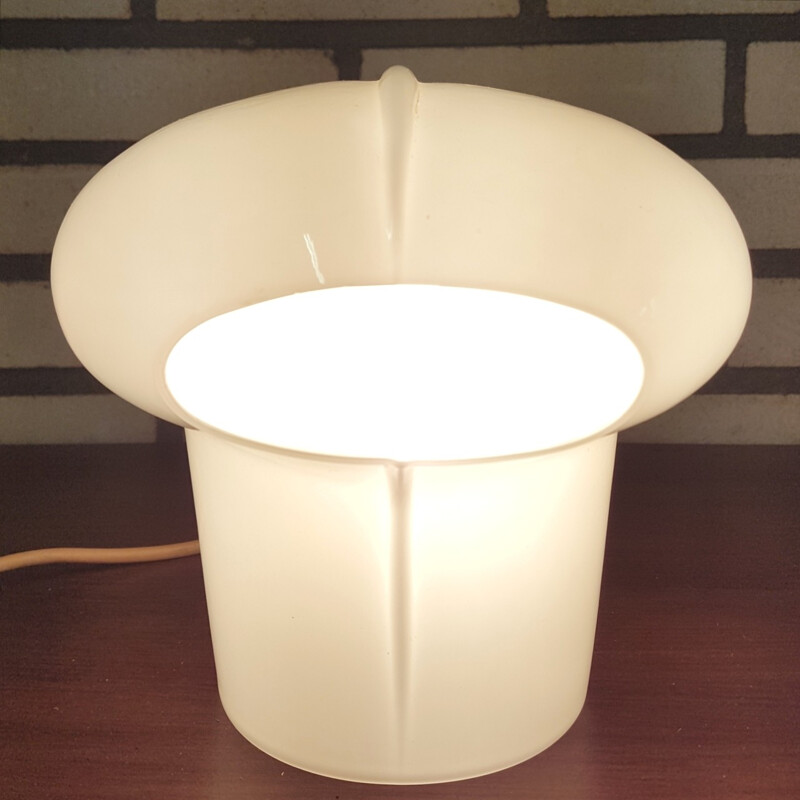 White Murano glass table lamp - 1960s 