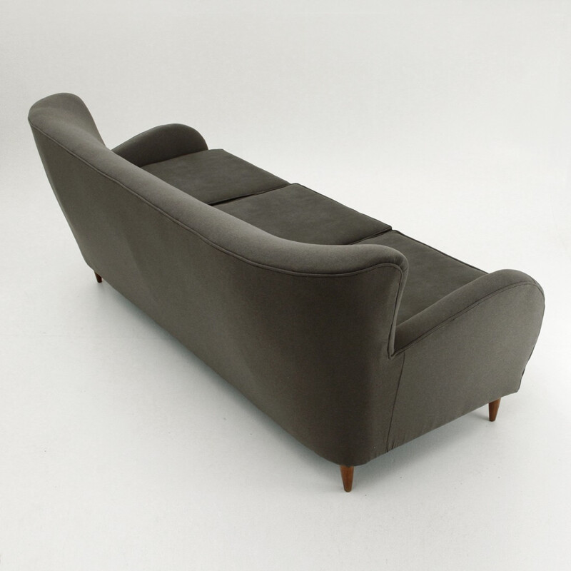 Vintage Italian 3-seater grey sofa - 1950s