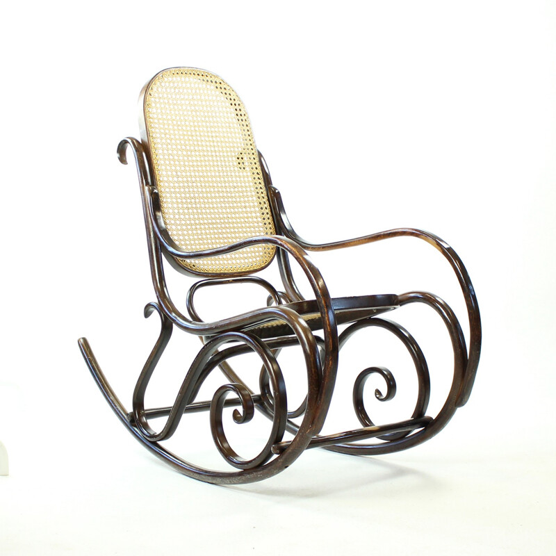 Chaise à bascule en bois courbé - 1930