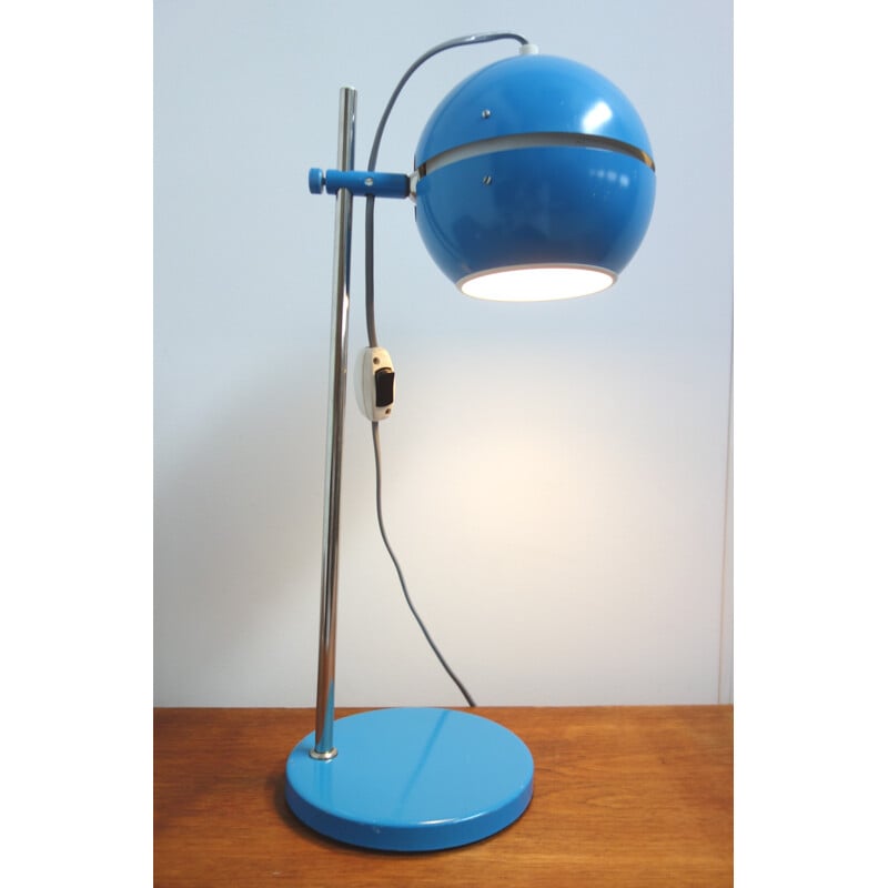 Blue desk lamp by AKA VEB wohnraumleuchte - 1960s