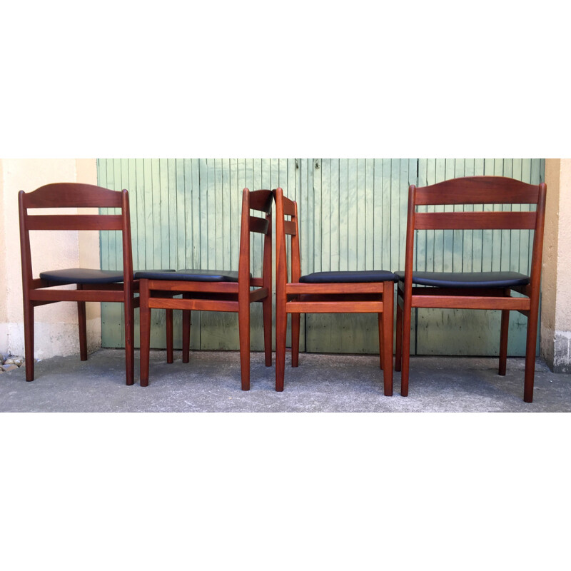 Set of 4 Scandinavian teak chairs produced by Boltinge Stolfabrik - 1960s