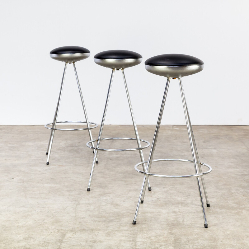 Set of 3 Sintesi "Ufo" bar stools - 1980s