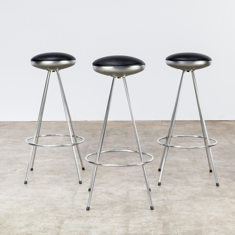Set of 3 Sintesi "Ufo" bar stools - 1980s