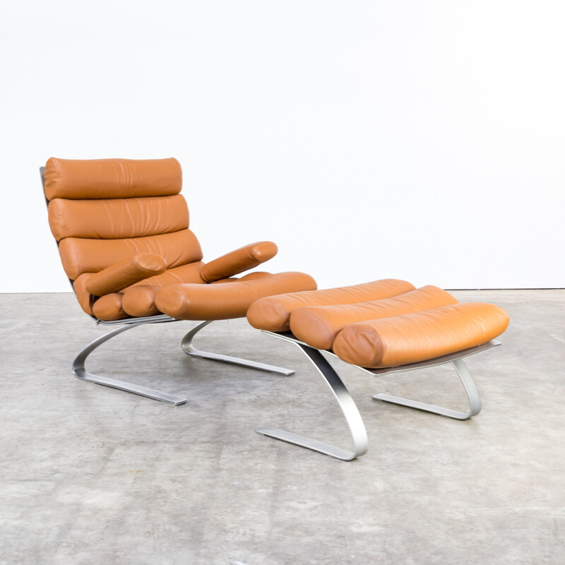 Armchair and ottoman "Sinus" by Reinhold Adolf et Hans-Jürgen Schräpfer for COR - 1970s