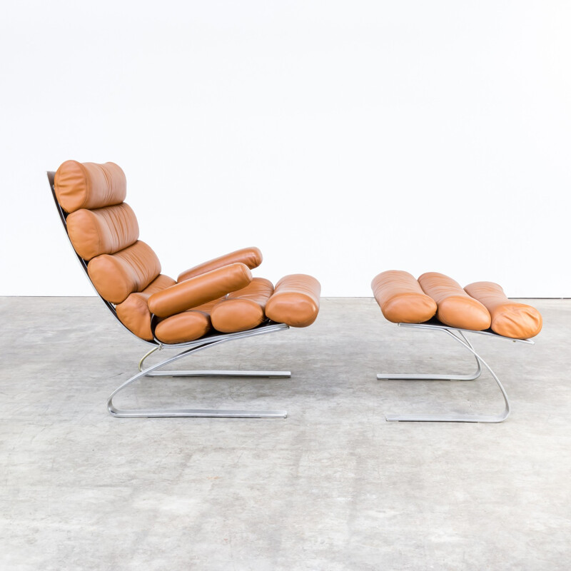 Fauteuil et ottoman "Sinus" de Reinhold Adolf et Hans-Jürgen Schräpfer pour COR - 1970