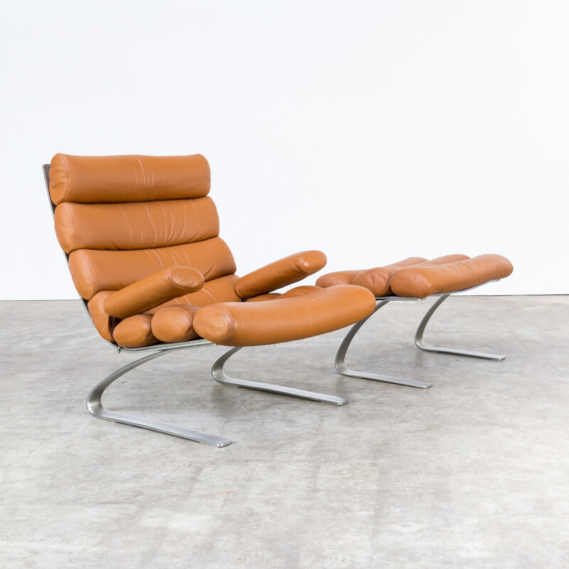 Armchair and ottoman "Sinus" by Reinhold Adolf et Hans-Jürgen Schräpfer for COR - 1970s