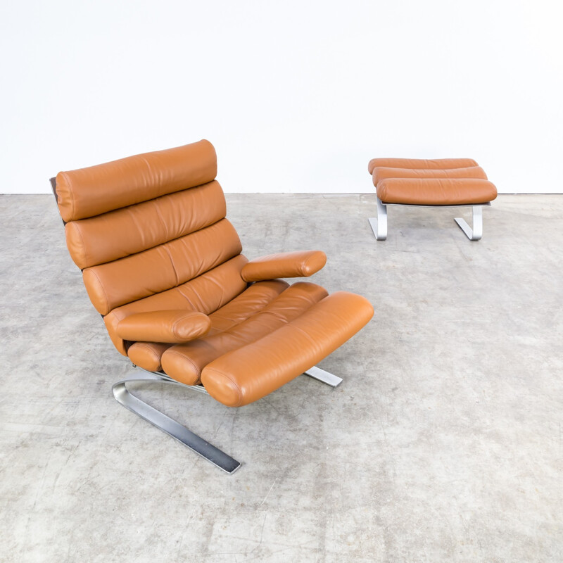 Armchair and ottoman "Sinus" by Reinhold Adolf et Hans-Jürgen Schräpfer for COR - 1970s