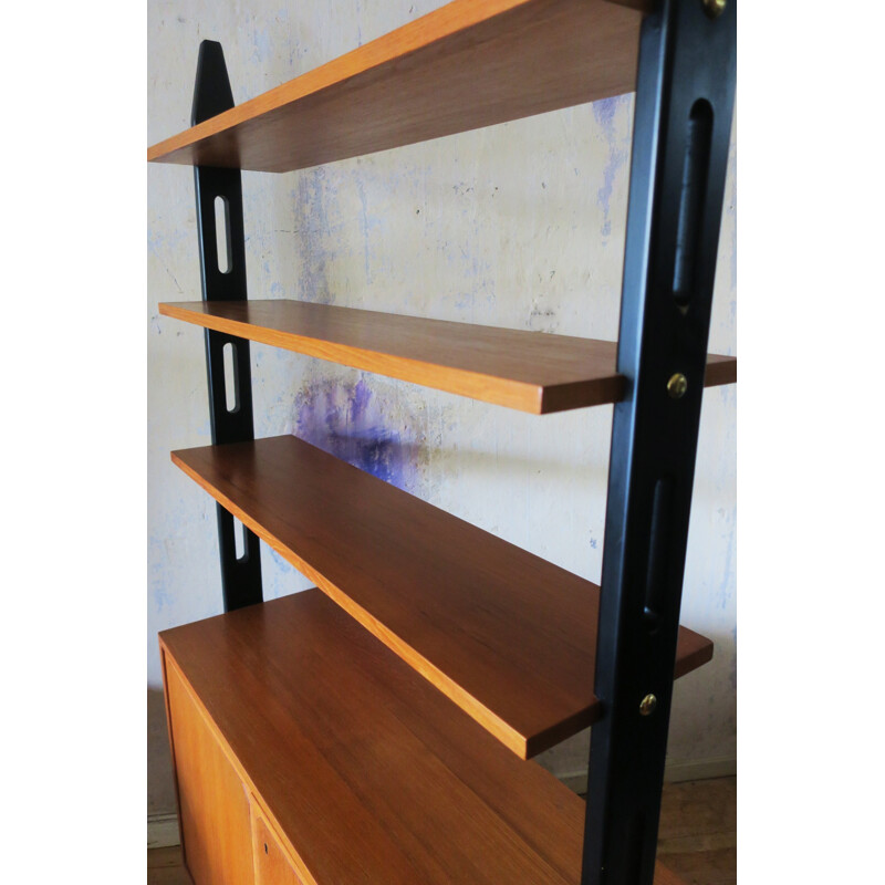 Vintage Teak Open Shelf  Bookcase - 1950s