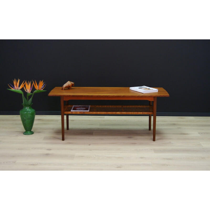 Table Basse en Teck Vintage Danois au Design Classique - 1970