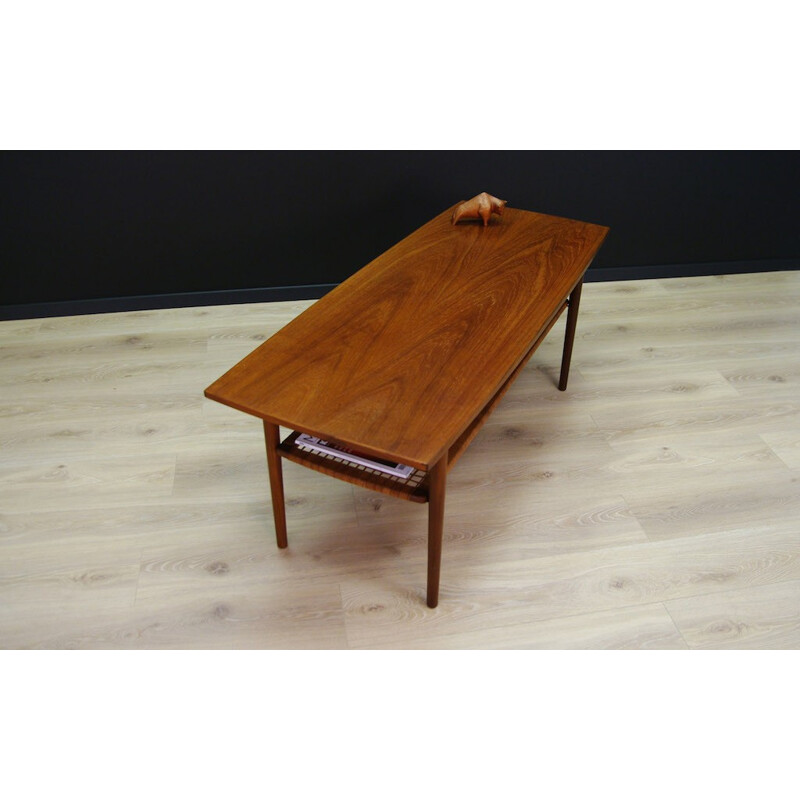 Table Basse en Teck Vintage Danois au Design Classique - 1970