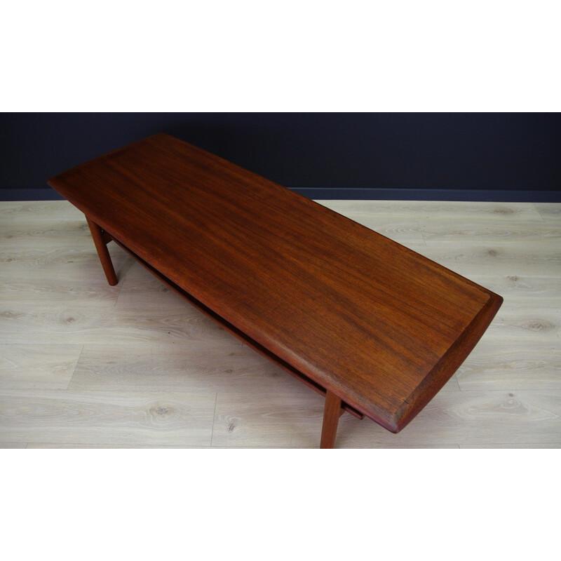 Table Basse en Teck Vintage Danois au Design Classique - 1970
