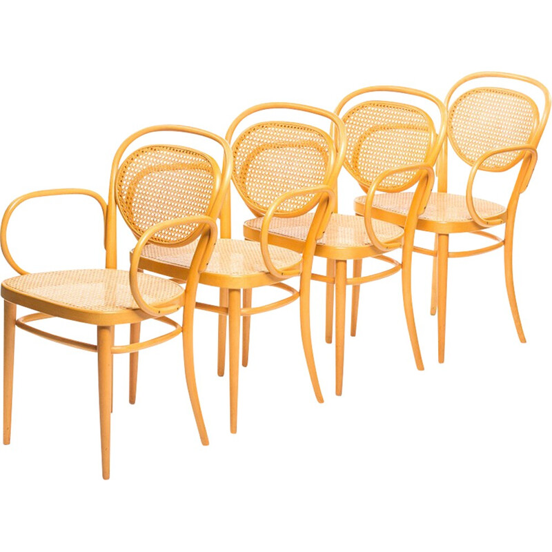 set of 4 dining chairs Vintage Thonet model "215 RF" - 1979s
