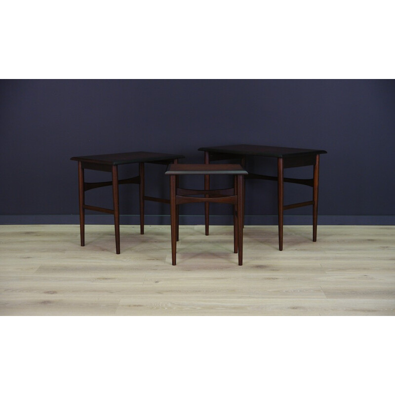 Suite de 3 Tables Gigognes en Palissandre - 1960