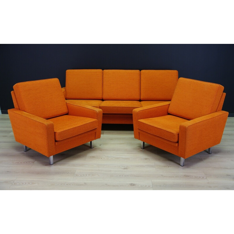 Set of living room with Sofa and Armchairs, Danish Retro Design - 1970s