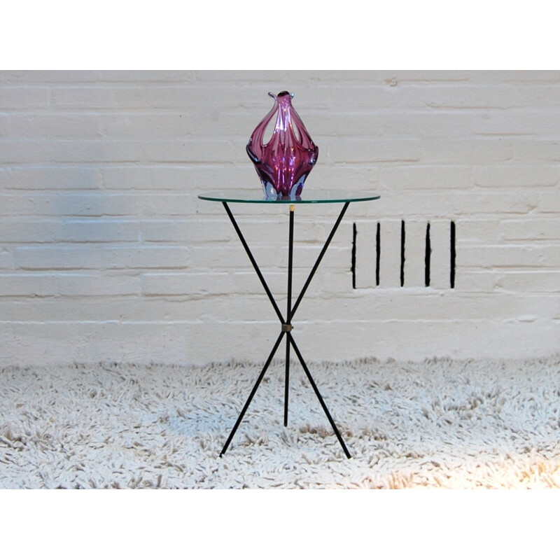 Table d'appoint en verre - années 60