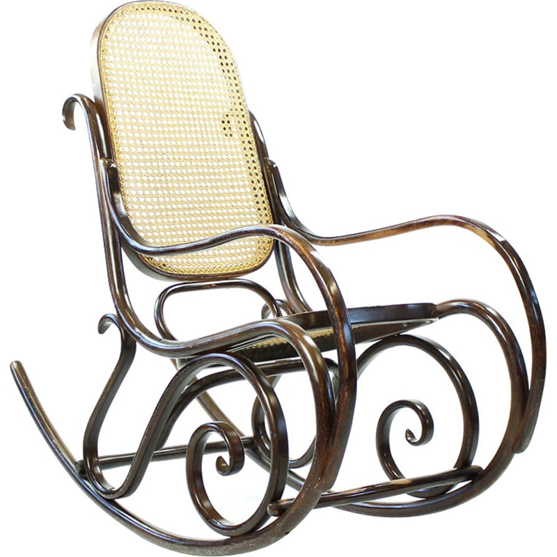 Chaise à bascule en bois courbé - 1930