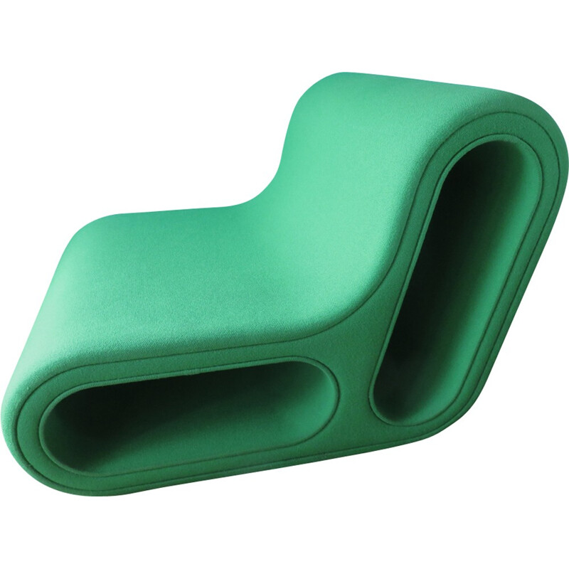"Other one" lounge chair in green wool by Leif Jorgensen - 2000s