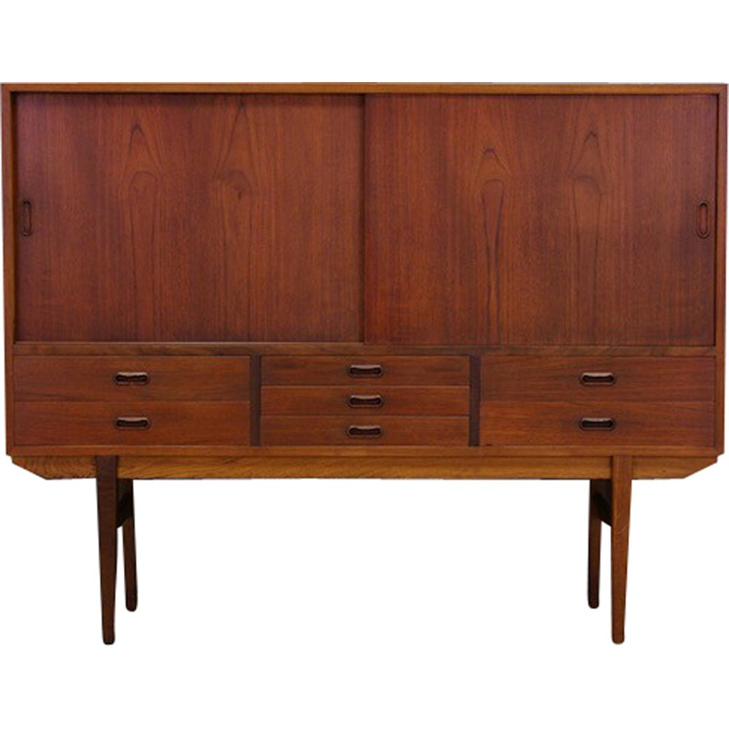 Vintage highboard in teck - 1970s