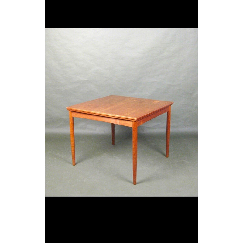 Scandinavian vintage High table square with extensions - 1950s