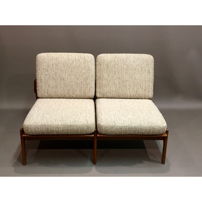 Vintagde Leater Scandinavian Sofa - 1950s