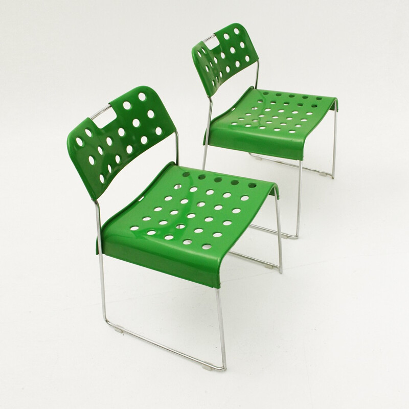 Set of 2  Omstak chairs by Rodney Kinsman for Bieffeplast - 1970s