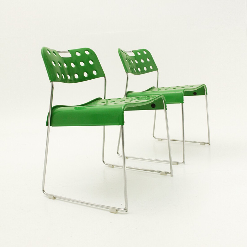 Set of 2  Omstak chairs by Rodney Kinsman for Bieffeplast - 1970s