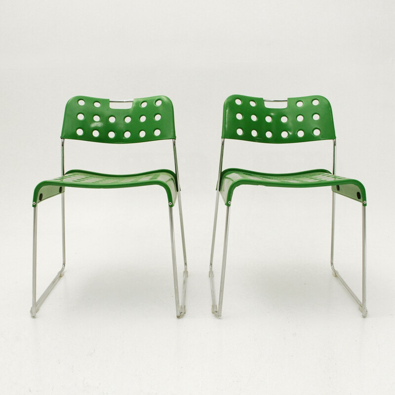Set of 2  Omstak chairs by Rodney Kinsman for Bieffeplast - 1970s