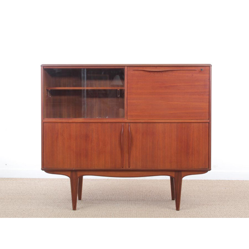 Scandinavian vintage teak sideboard with secretary - 1960s