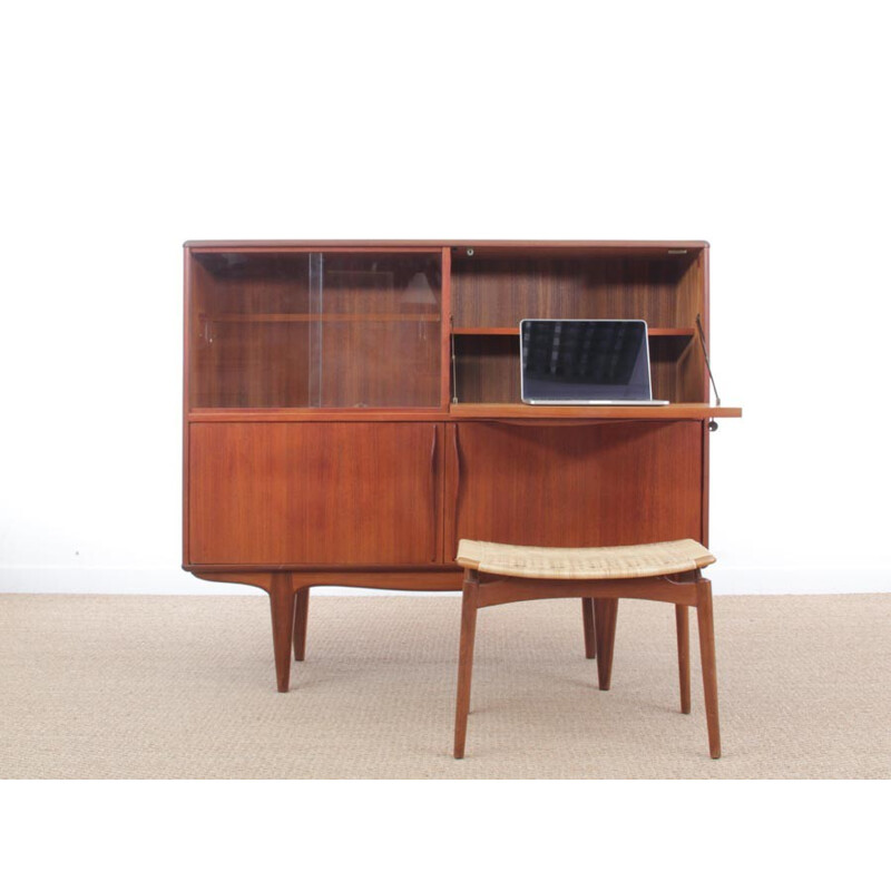 Scandinavian vintage teak sideboard with secretary - 1960s