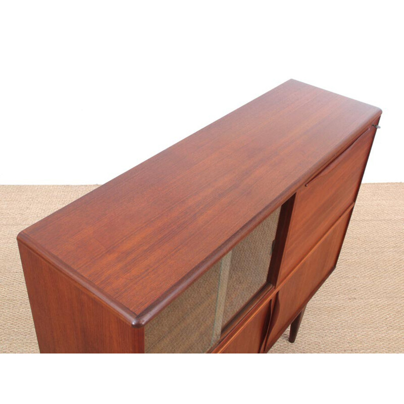 Scandinavian vintage teak sideboard with secretary - 1960s