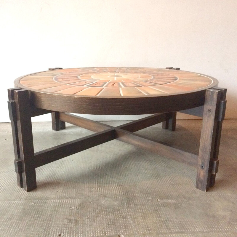 Vintage coffee table in ceramic by Roger Capron - 1960s