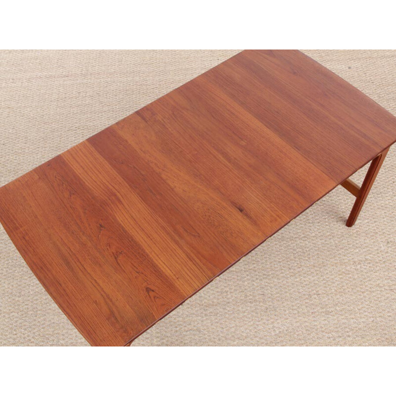 Table basse scandinave en teck massif de Yngvar Sandström - 1960 