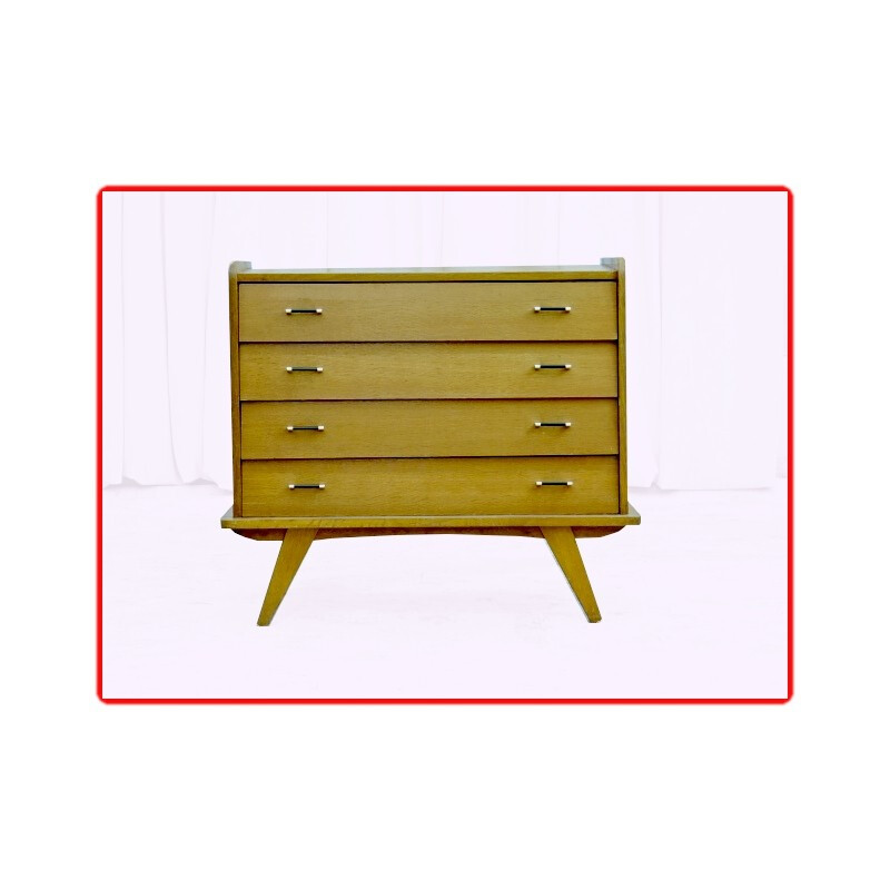 Vintage chest of drawers in solid wood - 1960s