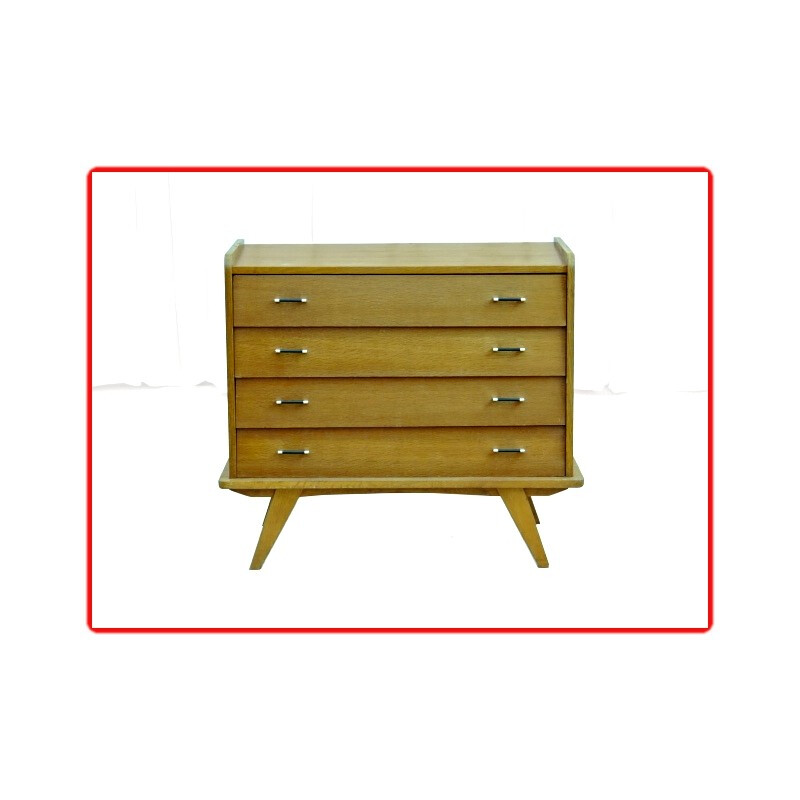 Vintage chest of drawers in solid wood - 1960s
