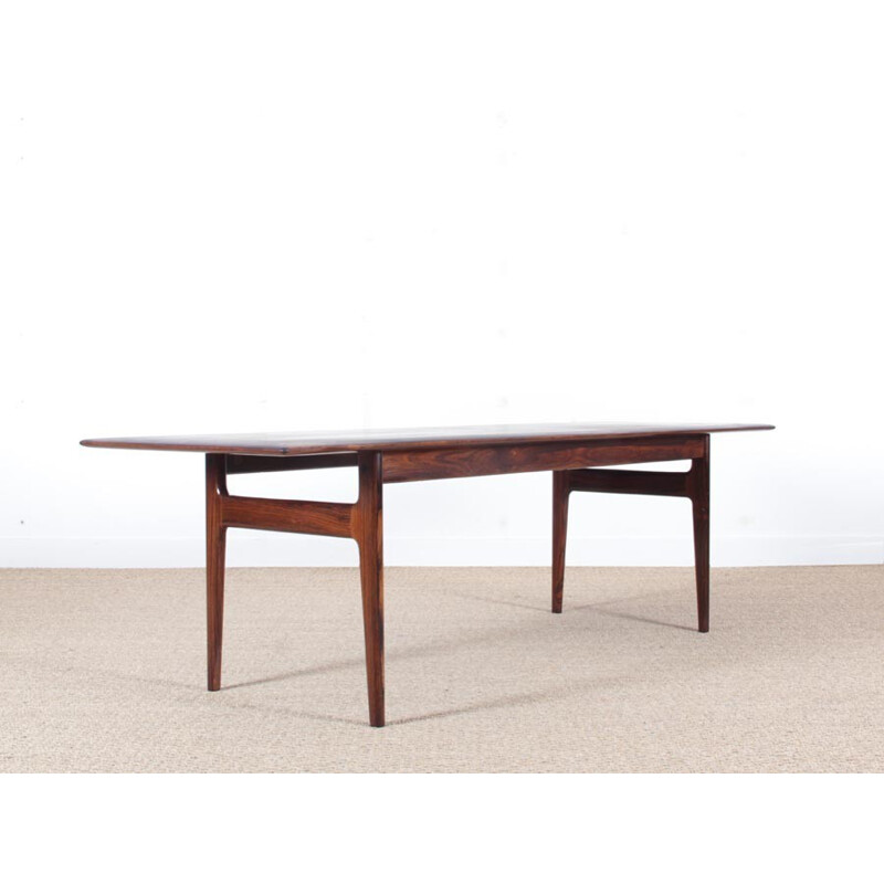 Vintage Scandinavian coffee table in rio rosewood by Cfc Silkeborg, 1960