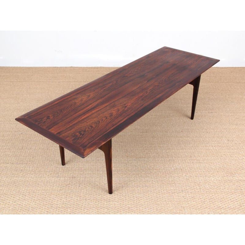 Vintage Scandinavian coffee table in rio rosewood by Cfc Silkeborg, 1960