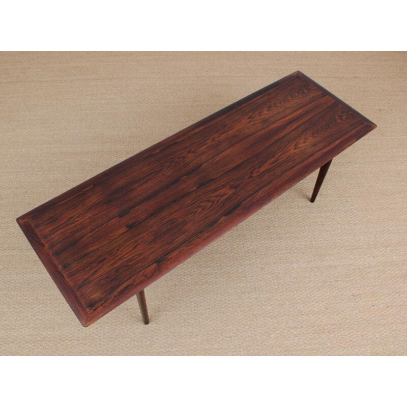 Vintage Scandinavian coffee table in rio rosewood by Cfc Silkeborg, 1960