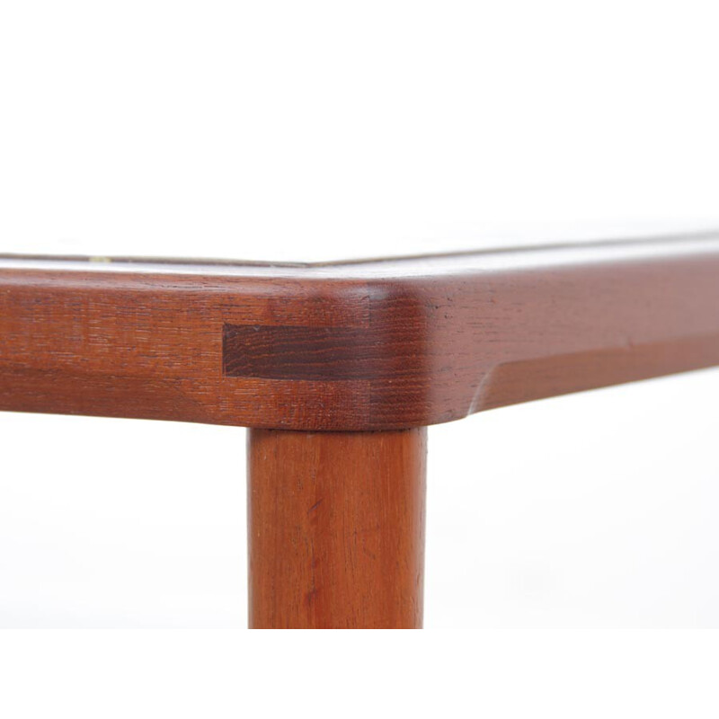 Scandinavian coffee table in teak and ceramic by Henry Walter Klein - 1960s