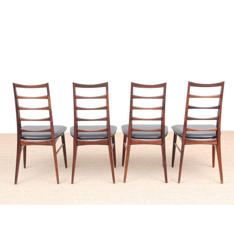 Set of 4 Scandinavian Rosewood Rosewood Chairs by Niels Koefoed - 1960s