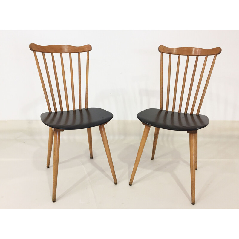 Pair of Baumann chairs, Menuet model - 1960s