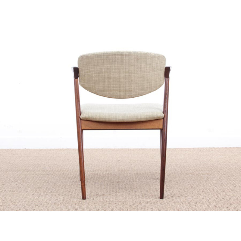 Suite of 6 scandinavian chairs in Rio Rosewood, model 42 by de Kai Kristiansen - 1960s