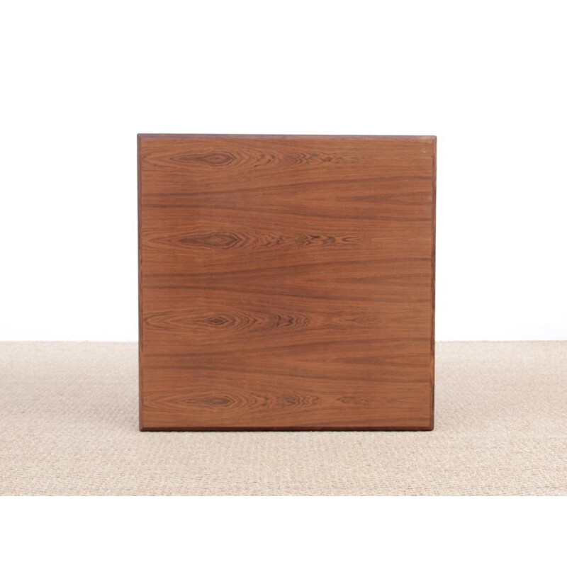 Square Scandinavian Rio rosewood coffee table by de Johannes Andersen - 1960s