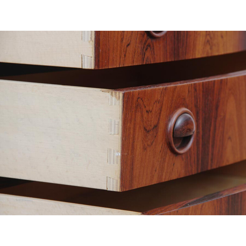 Small Scandinavian chest of drawers in Rio rosewoodb by Kaï Kristiansen - 1960s